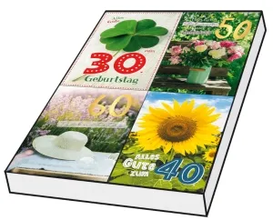 Grußkarten Zahlengeburtstage niedrige Zahlen Set/100