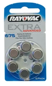 Hörgeräte Batterien Rayovac HA675 Blister/6