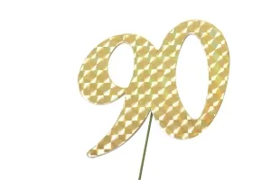 Jubiläumszahlen Jahreszahl 90 gold Stück/1