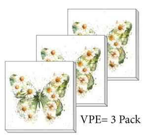 Servietten ti-flair Schmetterling Pack/3