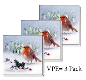 Servietten ti-flair Wintervogel 33 x 33 cm Pack/3