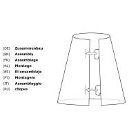 Deko-Weinglas-Lampenschirme diPotter transparent Set/6