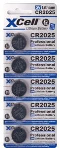 XCell Lithiumzelle 5er Pack CR2025 Blister/5